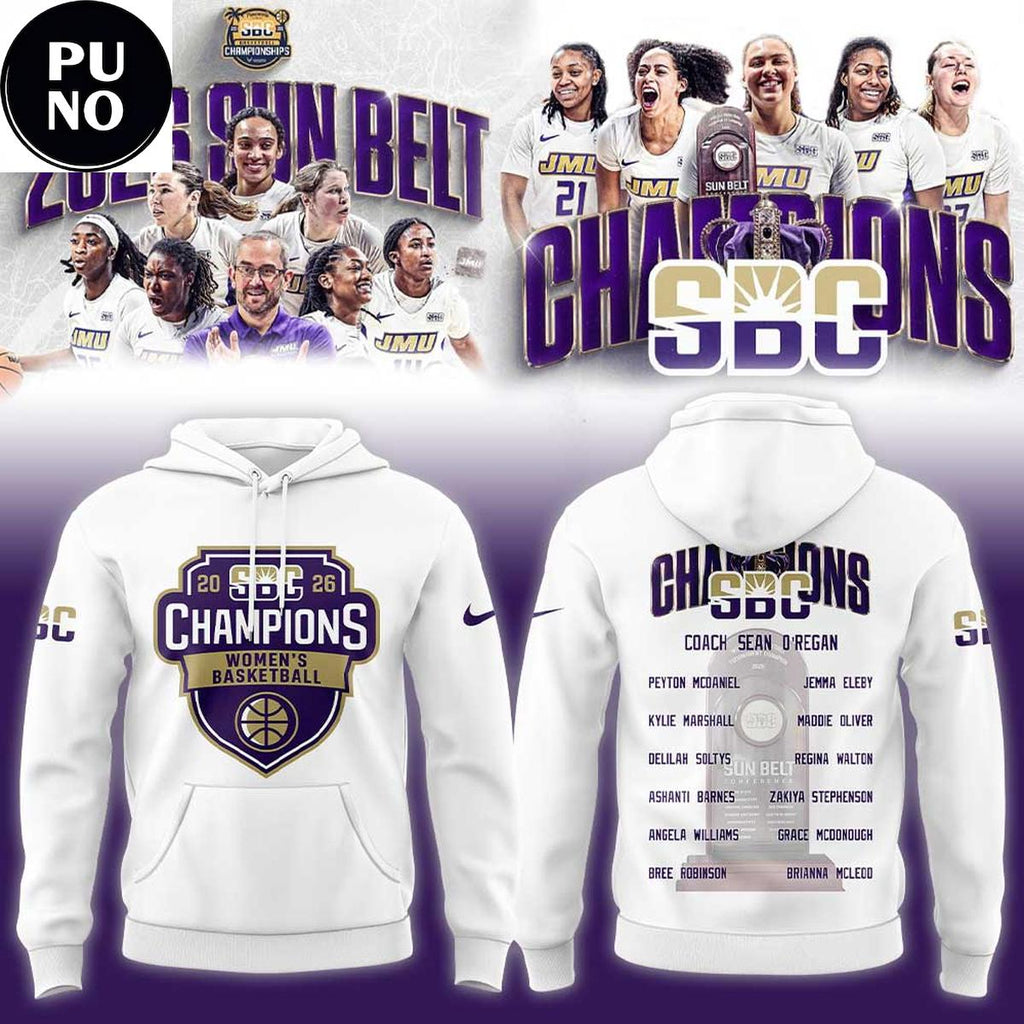 JMU Women's Basketball Sun Belt Conference Tournament Champions 2026 Hoodie T-Shirt