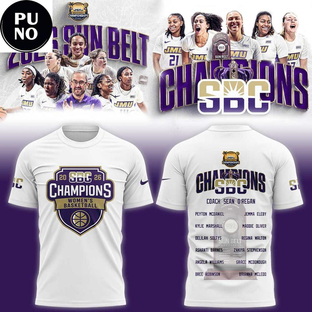 JMU Women's Basketball Sun Belt Conference Tournament Champions 2026 Hoodie T-Shirt