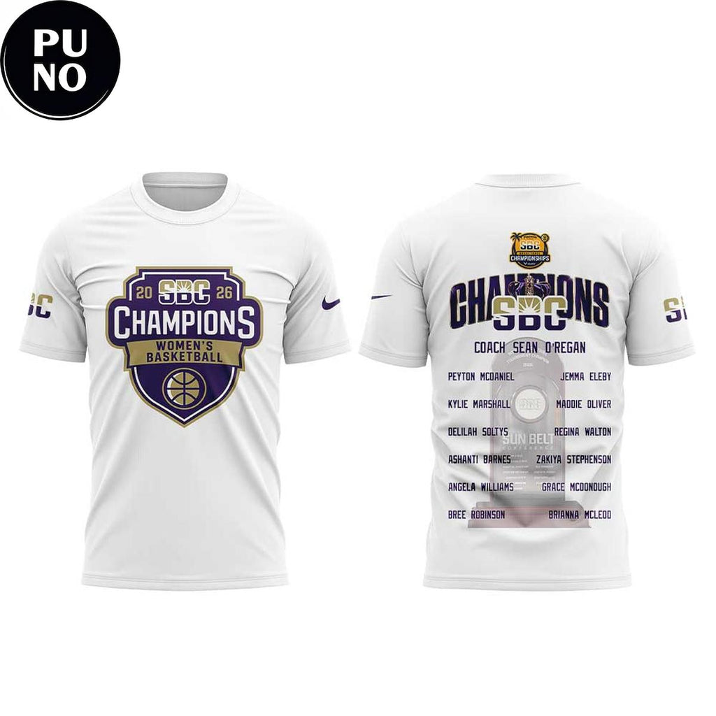 JMU Women's Basketball Sun Belt Conference Tournament Champions 2026 Hoodie T-Shirt
