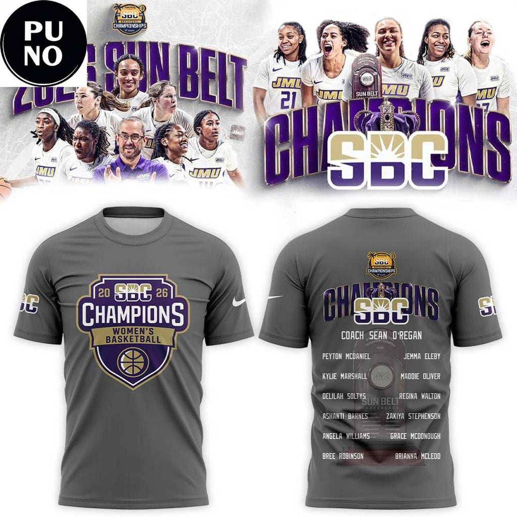 JMU Women's Basketball Sun Belt Conference Tournament Champions 2026 Hoodie T-Shirt