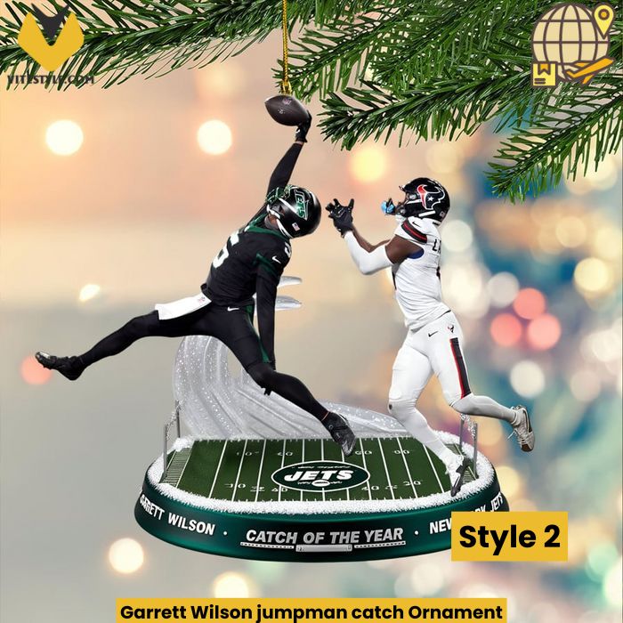 Garrett Wilson jumpman catch Ornament