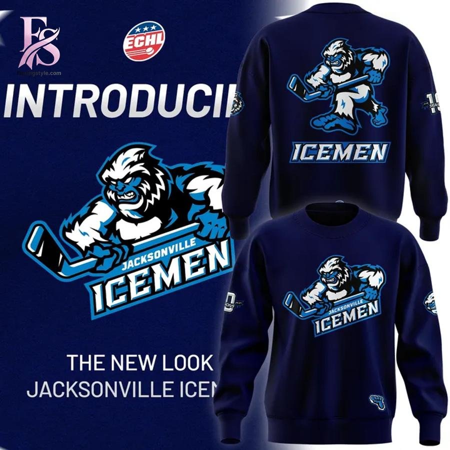 Jacksonville Icemen 10th Anniversary Logo Baseball Jersey
