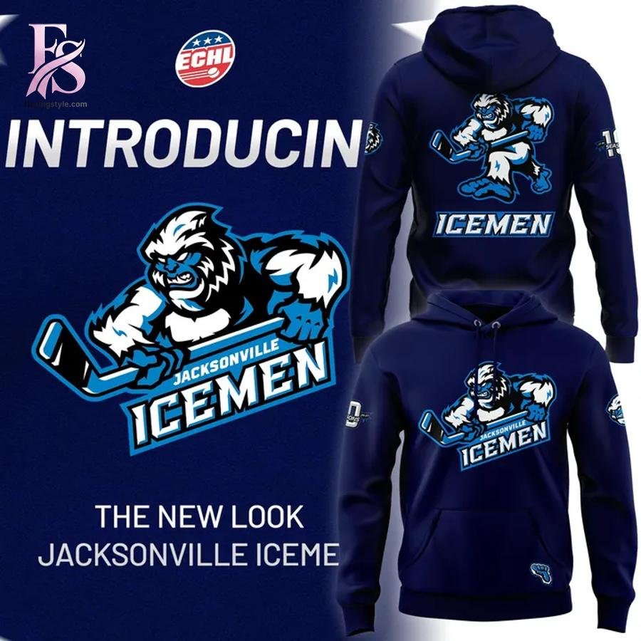 Jacksonville Icemen 10th Anniversary Logo Baseball Jersey