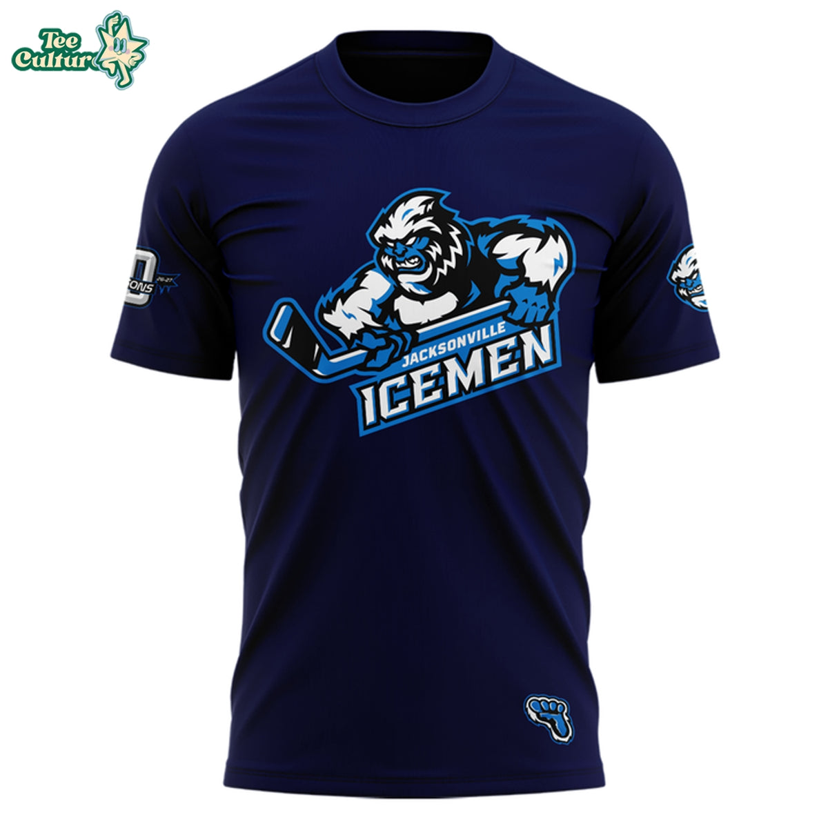 Jacksonville Icemen 10th Anniversary Logo Navy Limited Edition Shirt