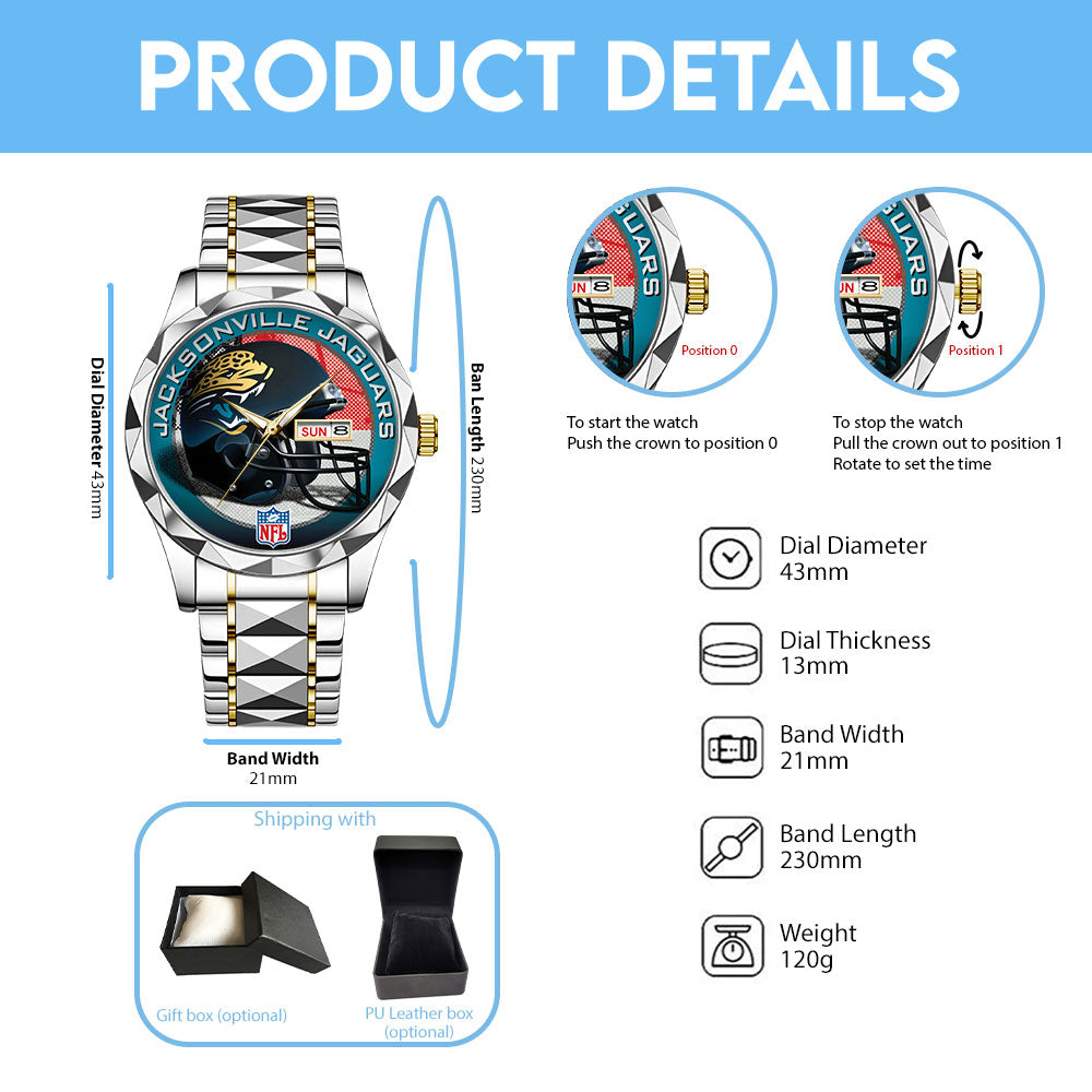 Jacksonville Jaguars Alloy Luxury Quartz Watch - TANTN16327