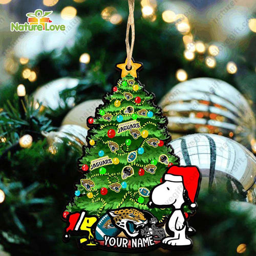 Jacksonville Jaguars Snoopy Peanuts Custom Christmas Ornament Xmas Tree Decorations