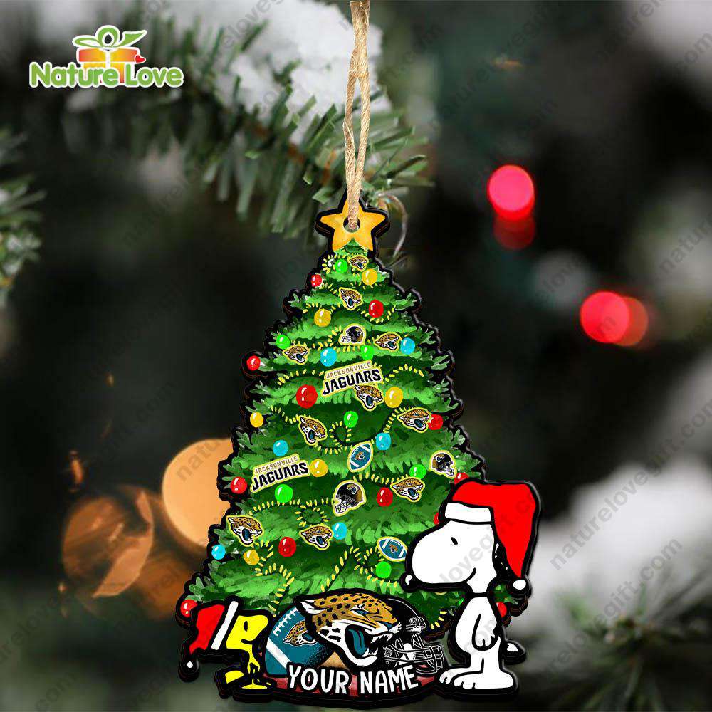 Jacksonville Jaguars Snoopy Peanuts Custom Christmas Ornament Xmas Tree Decorations