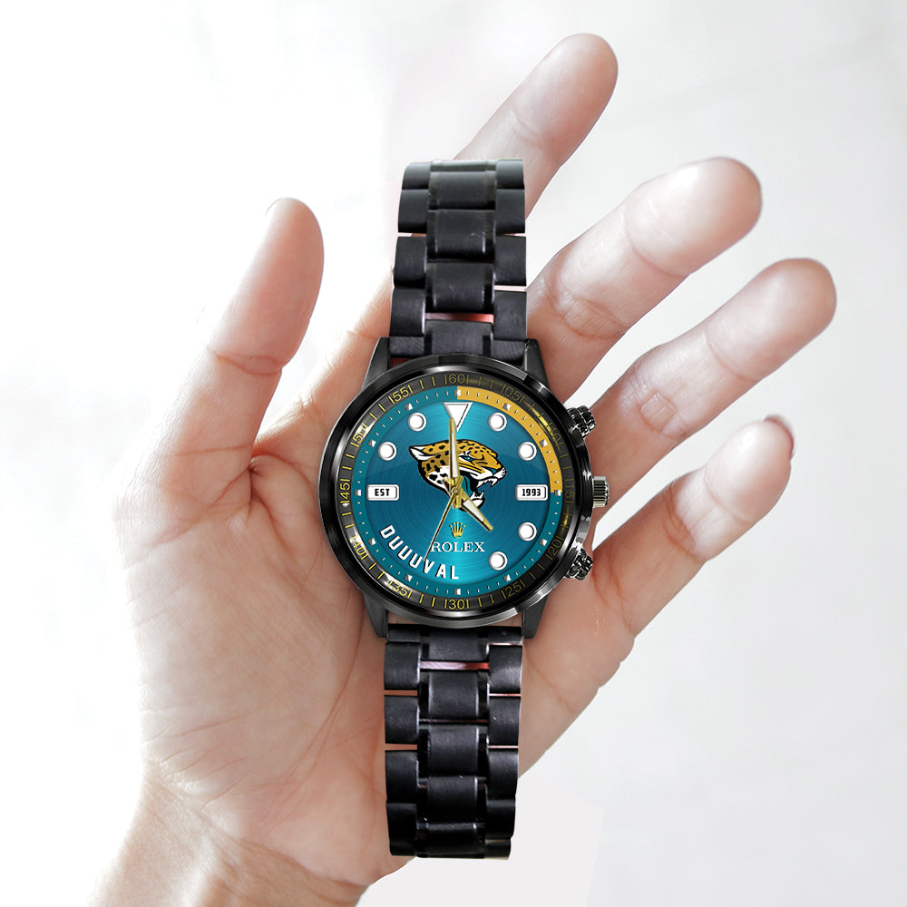 Jacksonville Jaguars x Rolex Black Stainless Steel Watch - MAITM13234