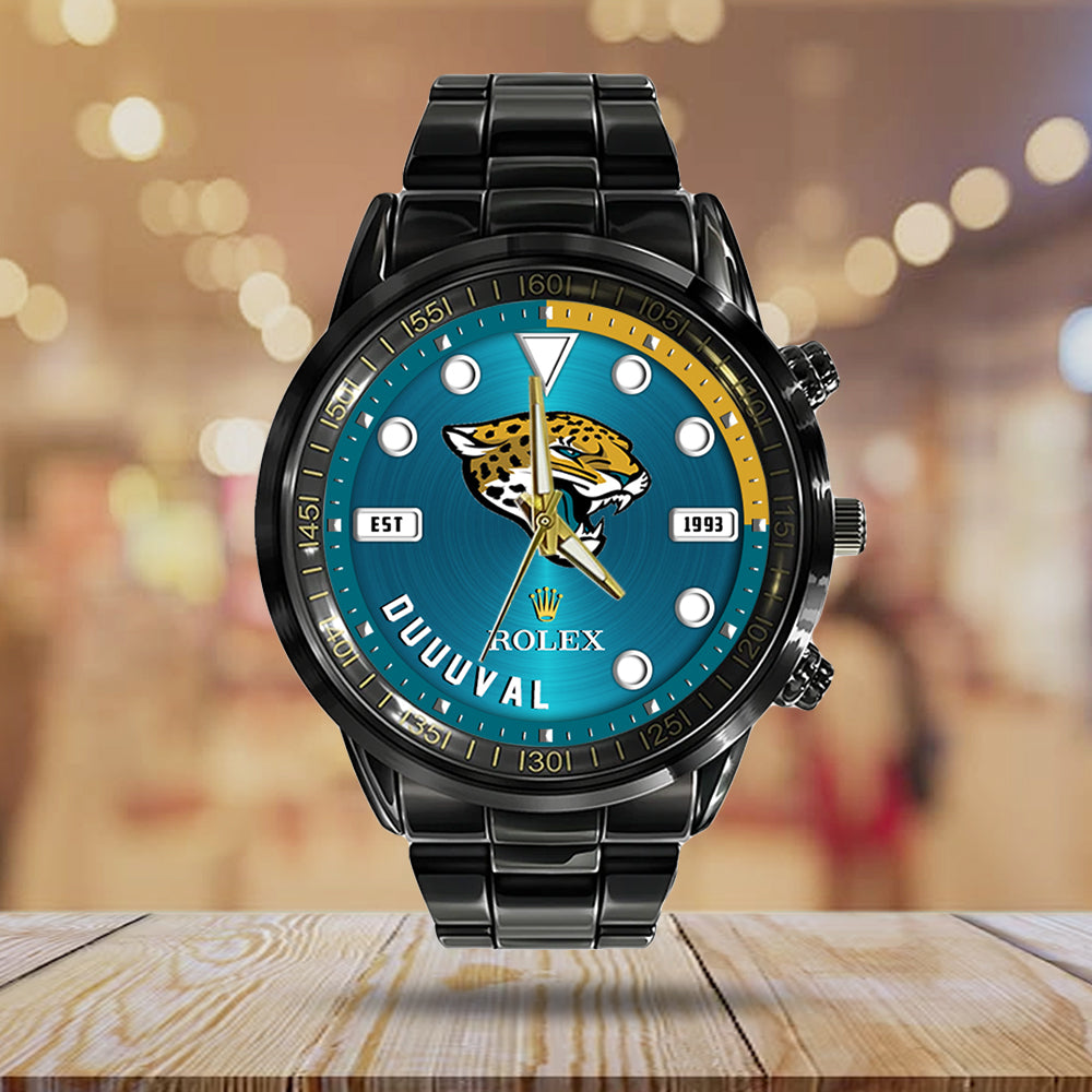Jacksonville Jaguars x Rolex Black Stainless Steel Watch - MAITM13234