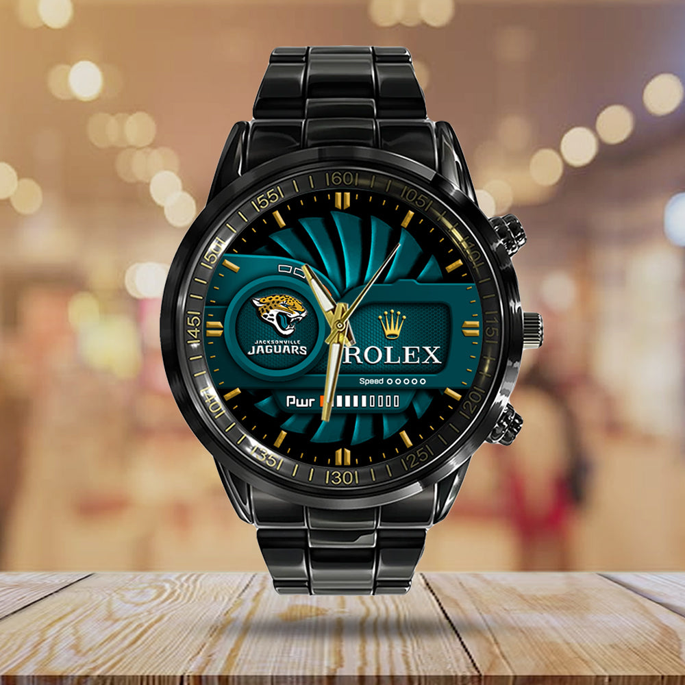 Jacksonville Jaguars x Rolex Black Stainless Steel Watch - MAITM13133
