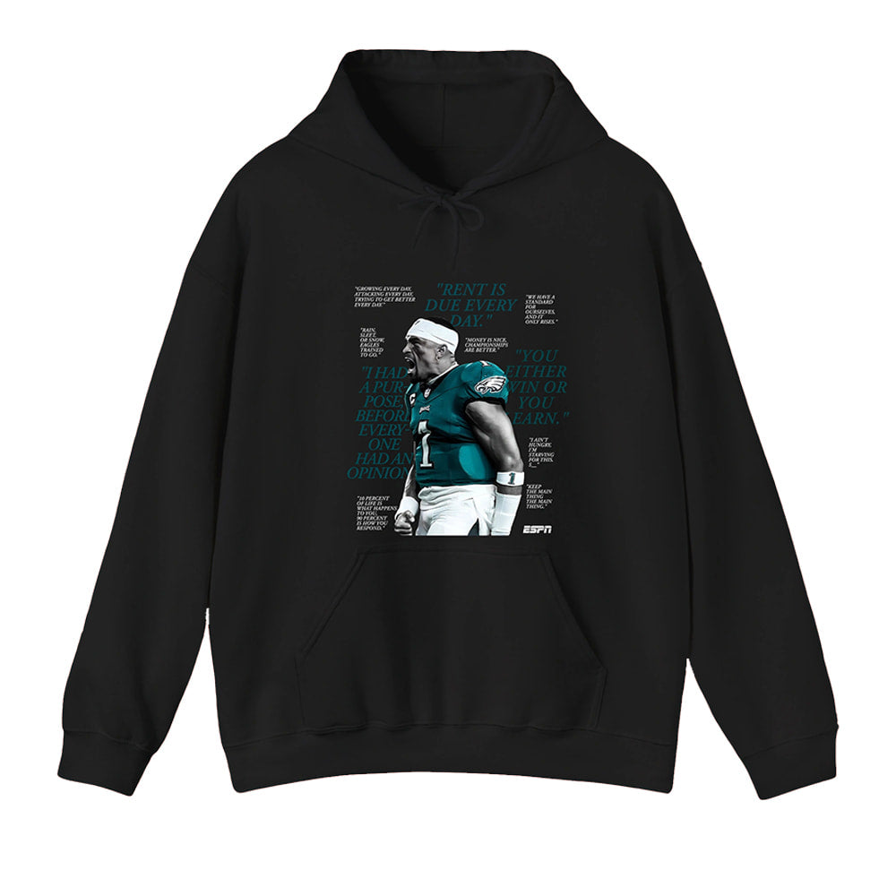 Jalen Hurts Eagles Rent Is Due Every Day Shirt