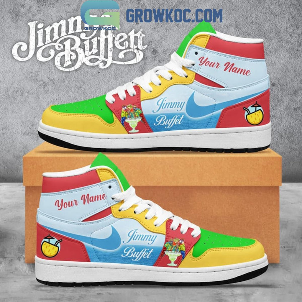 Jimmy Buffet It’s Summer Time Personalized Air Jordan 1 Shoes