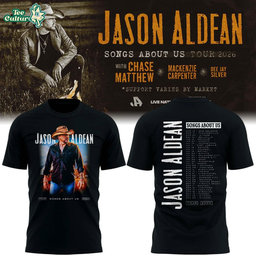 Jason Aldean Songs About Us Tour 2026 Concert Limited Edition T-Shirt