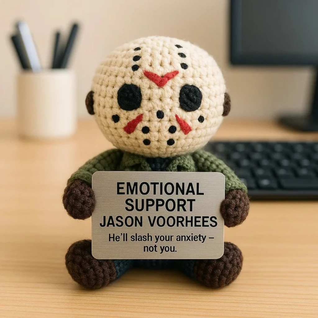 Jason Voorhees Crocheted Emotional Support Doll