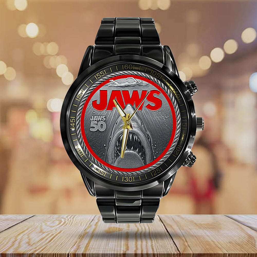 Jaws 50 Years Anniversary Black Stainless Steel Watch - TANTN16994