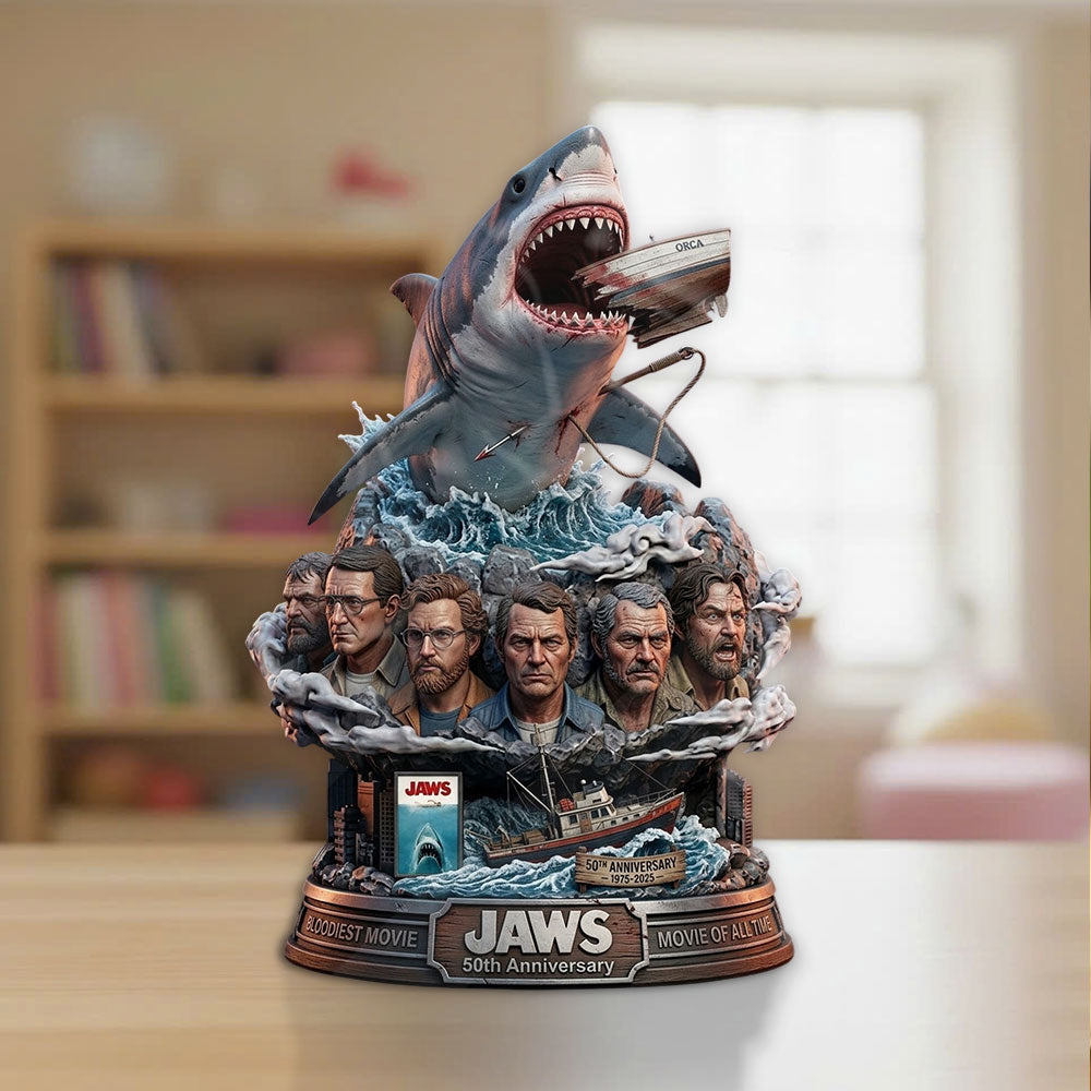 Jaws 50th Anniversary Custom Shape Acrylic Plaque – TMTHU4497