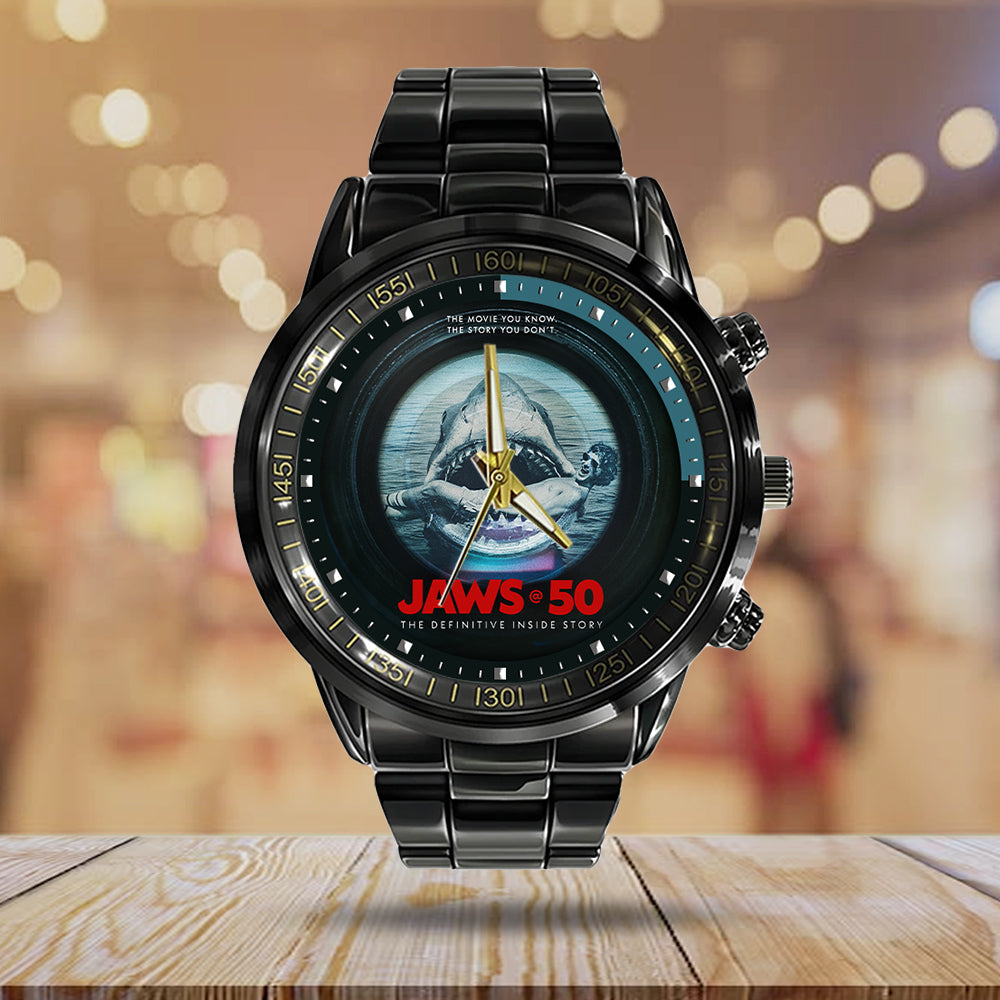 Jaws Black Stainless Steel Watch - GNE NEW431