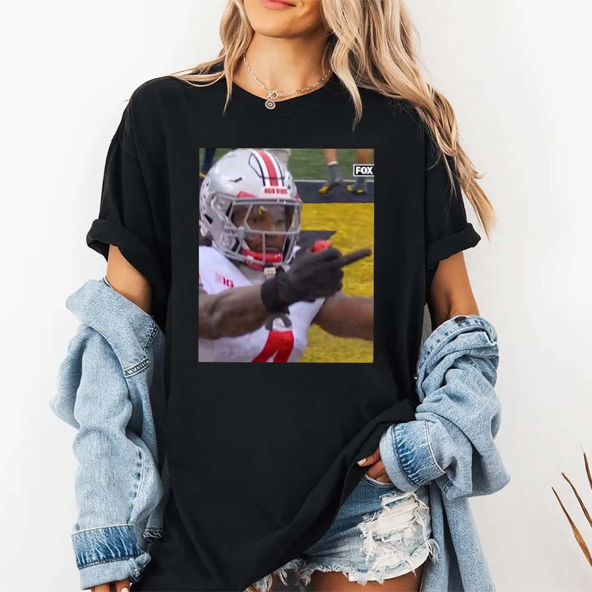 Jeremiah Smith Flips Off Michigan Fan Shirt