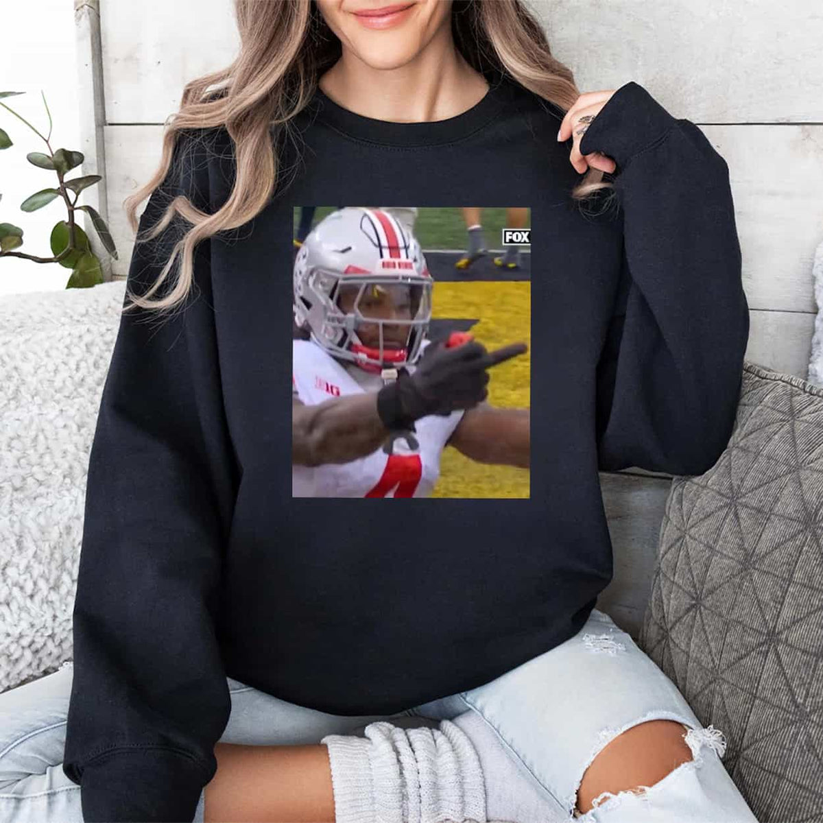 Jeremiah Smith Flips Off Michigan Fan Shirt