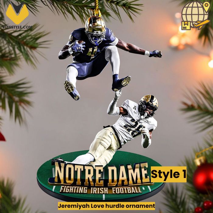 Jeremiyah Love hurdle ornament