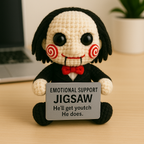 Jigsaw Crochet Emotional Support Doll