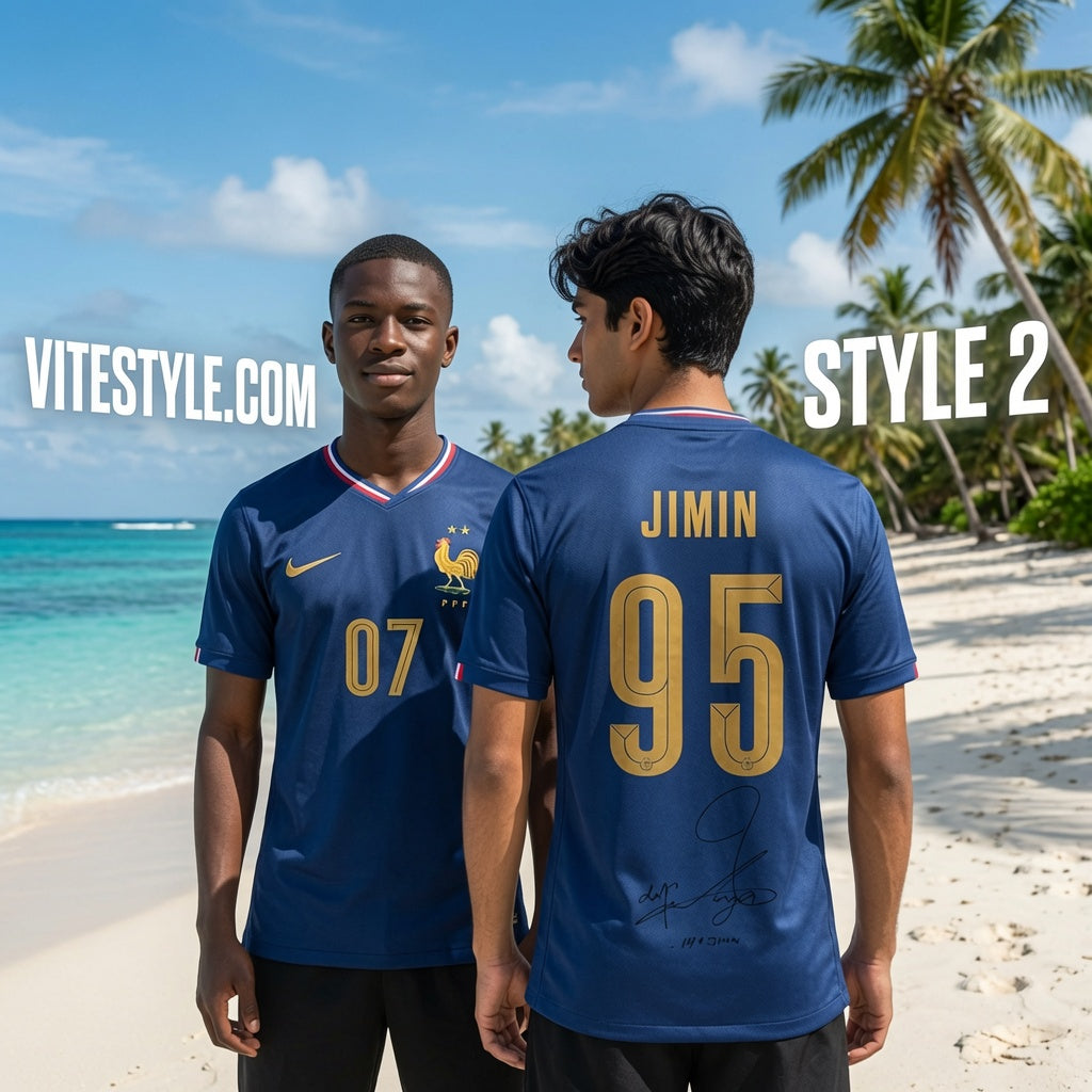 Jimin BTS France Football Team Jersey