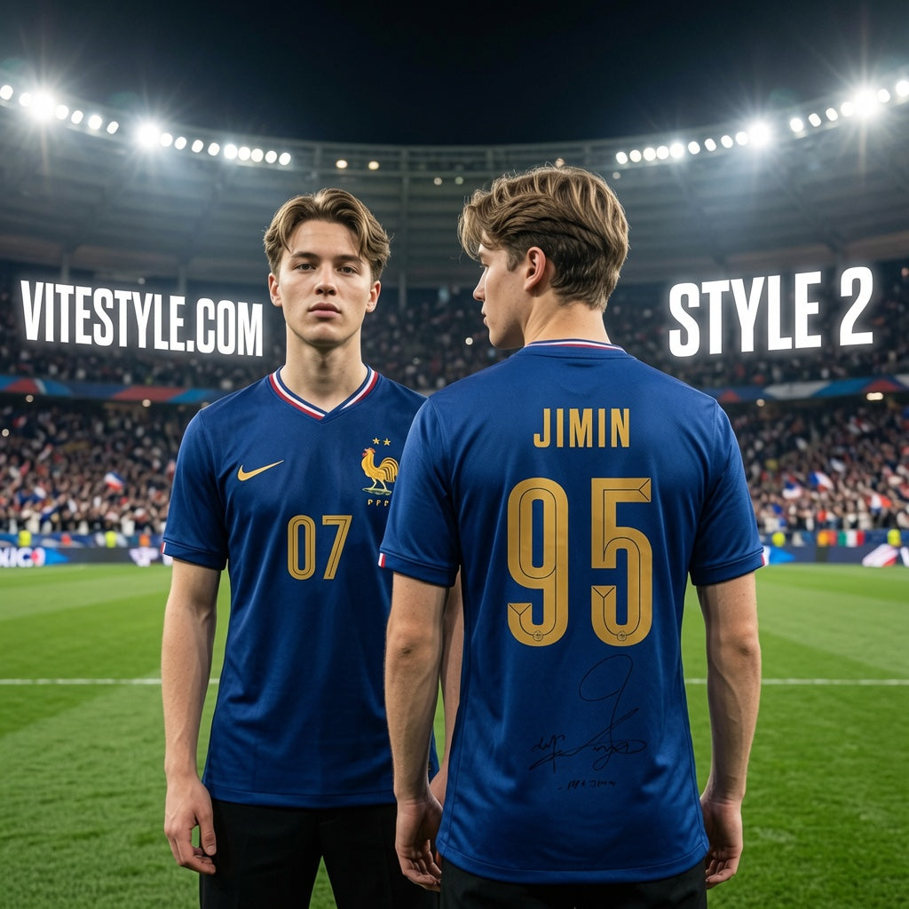 Jimin BTS France Football Team Jersey