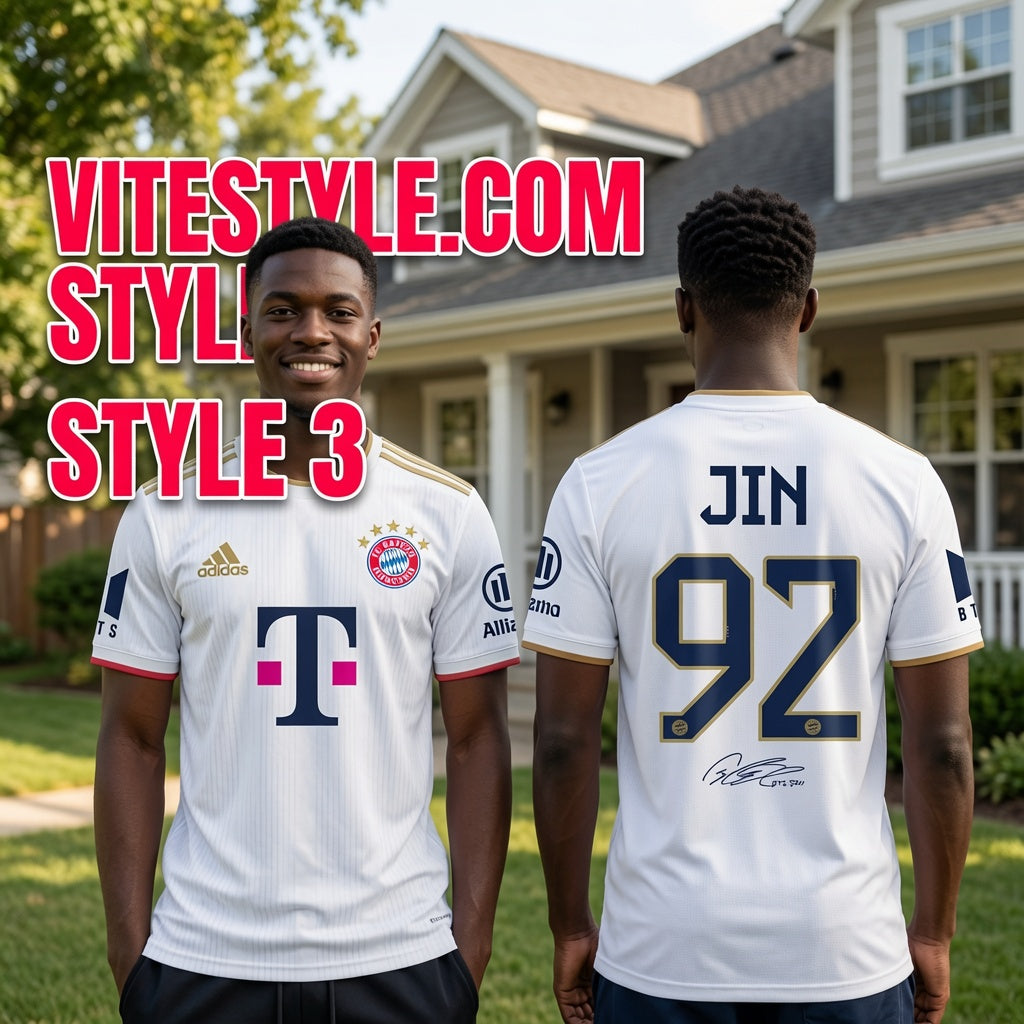 Jin BTS Bayern Munich Jersey