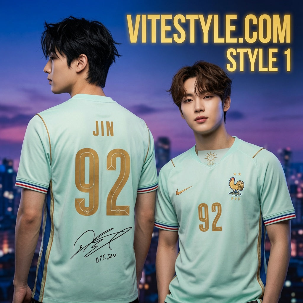 Jin BTS France Football Team Jersey