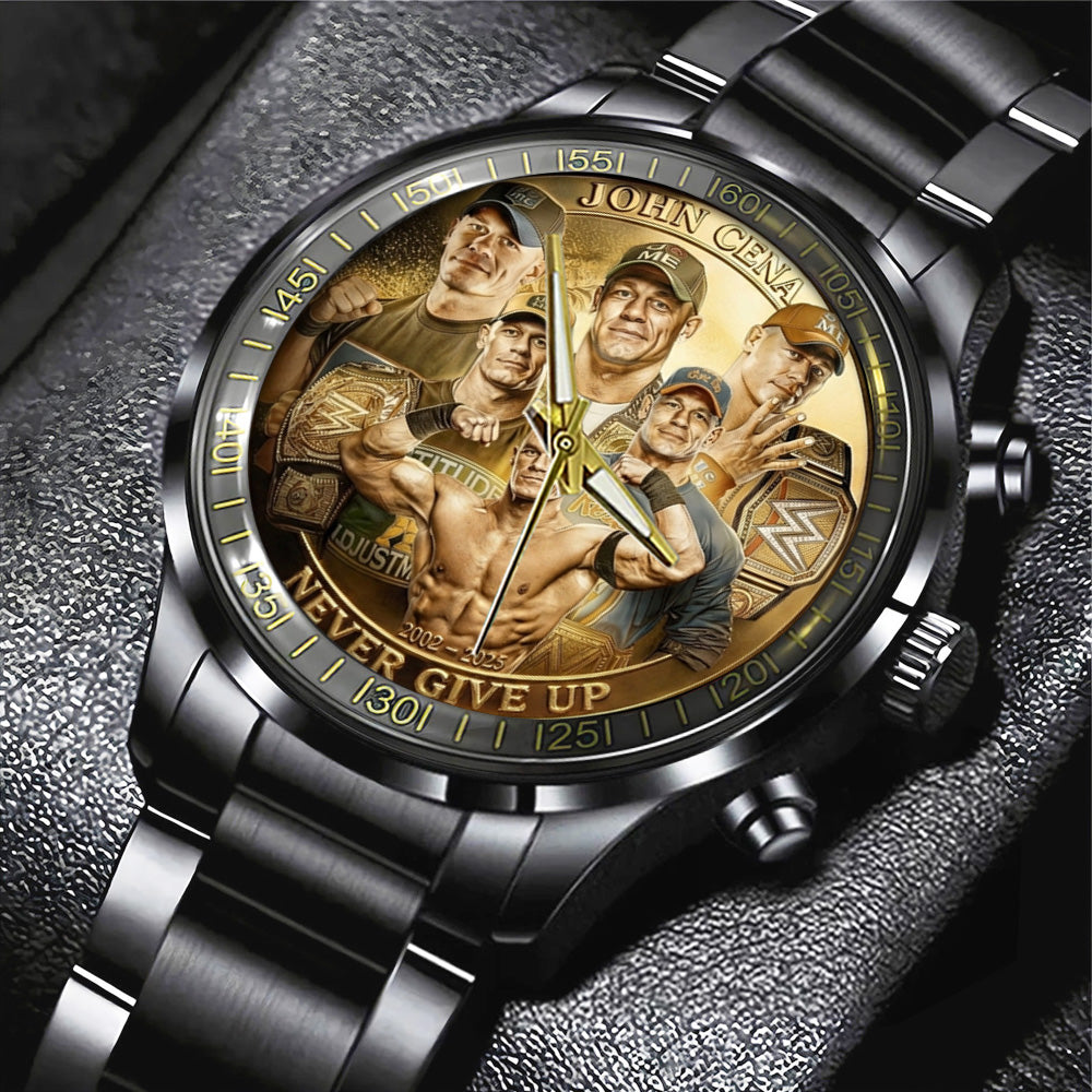 John Cena Black Stainless Steel Watch - TANTN19430