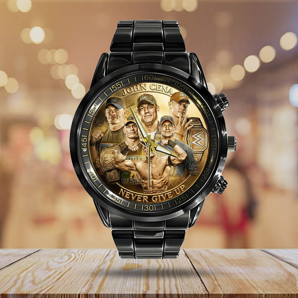 John Cena Black Stainless Steel Watch - TANTN19430