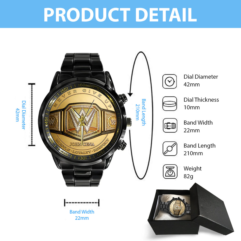 John Cena Black Stainless Steel Watch - TANTN19461