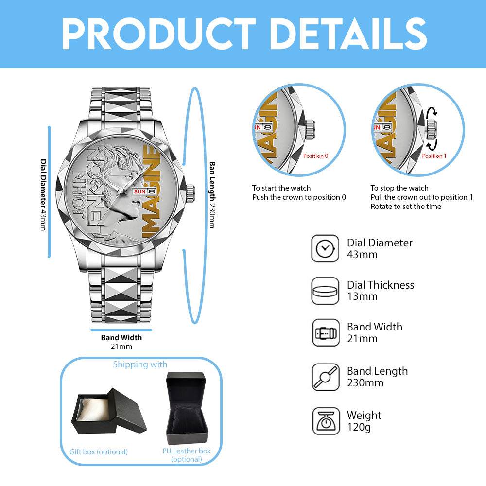 John Lennon Alloy Luxury Quartz Watch - TANTN18767