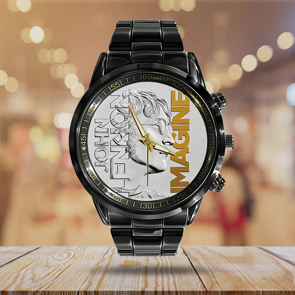 John Lennon Black Stainless Steel Watch - TANTN18768