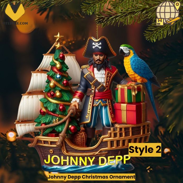 Johnny Depp Christmas Ornament