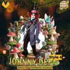 Johnny Depp Christmas Ornament