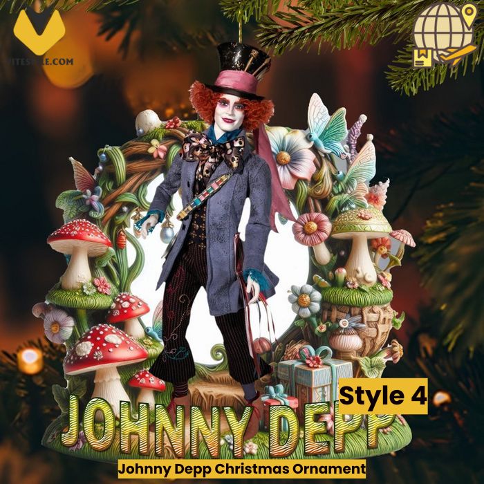 Johnny Depp Christmas Ornament