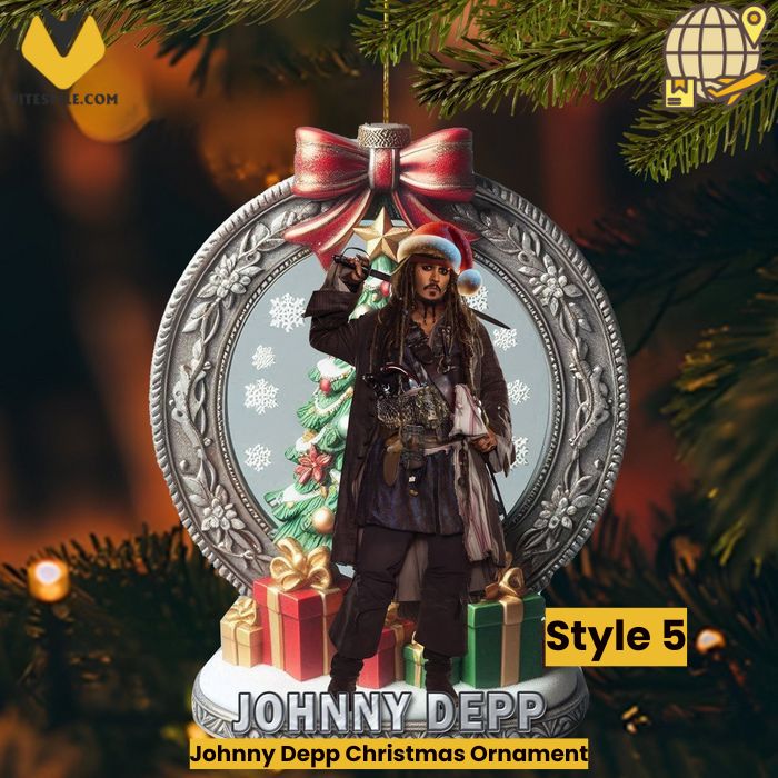 Johnny Depp Christmas Ornament