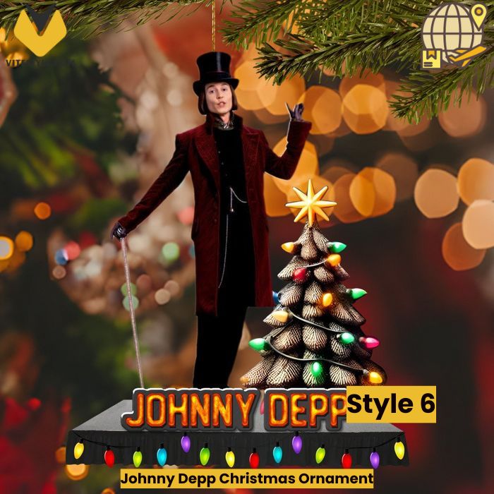 Johnny Depp Christmas Ornament