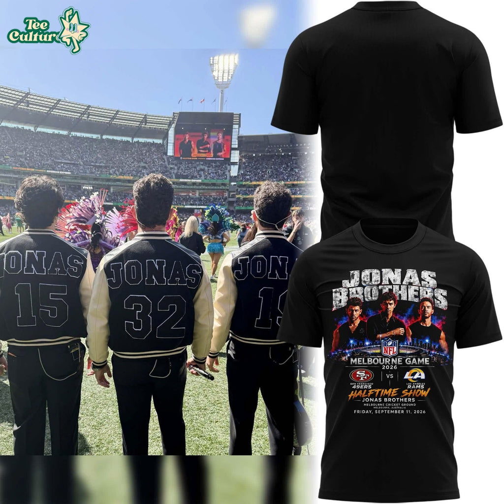 Jonas Brothers 2026 Melbourne NFL Game T-Shirt