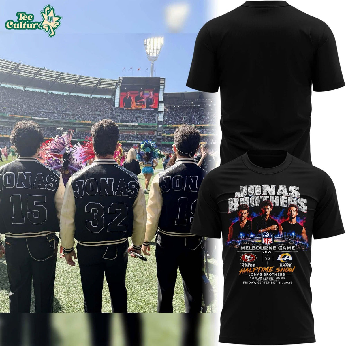 Jonas Brothers 2026 Melbourne NFL Game T-Shirt