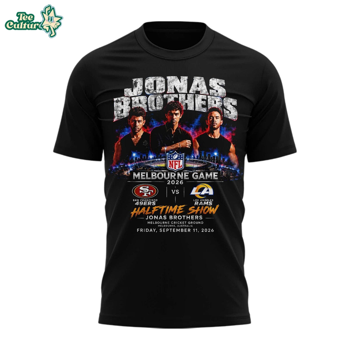 Jonas Brothers 2026 Melbourne NFL Game T-Shirt