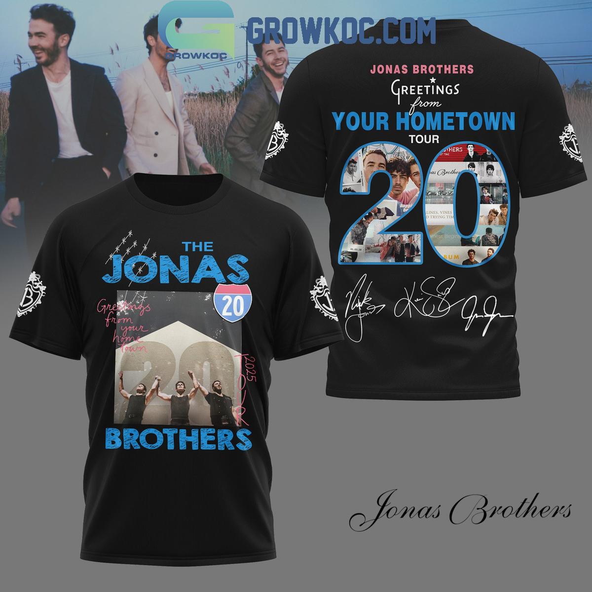 Jonas Brothers Greeting From Your Hometown Tour 20 Years Shirt