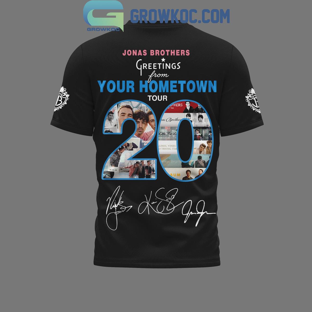 Jonas Brothers Greeting From Your Hometown Tour 20 Years Shirt