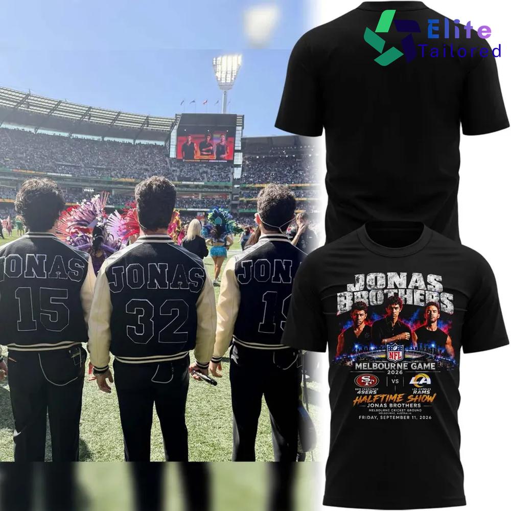 Jonas Brothers NFL Melbourne Game 2026 Halftime Show T-Shirt