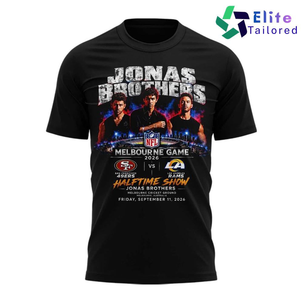 Jonas Brothers NFL Melbourne Game 2026 Halftime Show T-Shirt