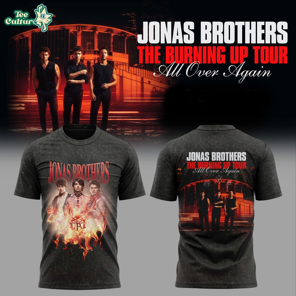 Jonas Brothers The Burning Up Tour All Over Again 2026 Concert T-Shirt