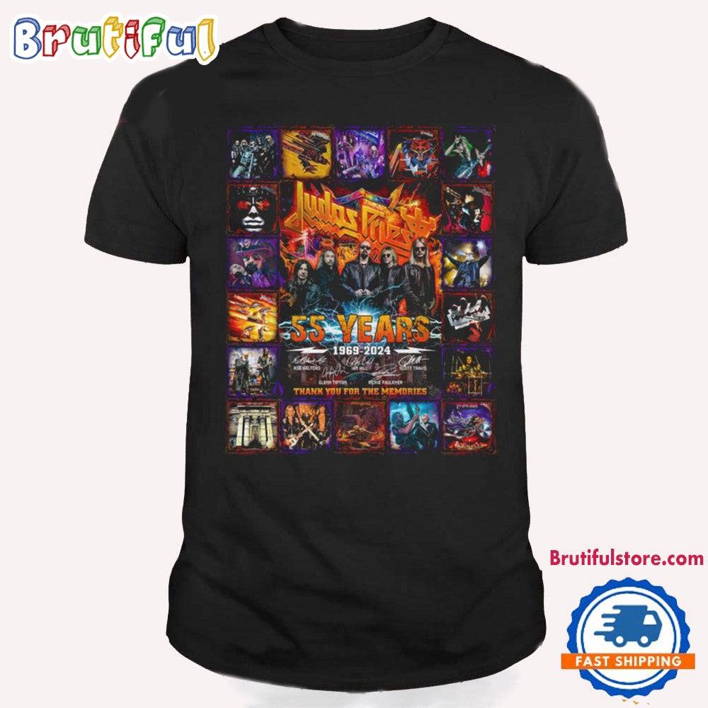 Judah Fire 55 Years Thank You For Memories Signature T Shirt