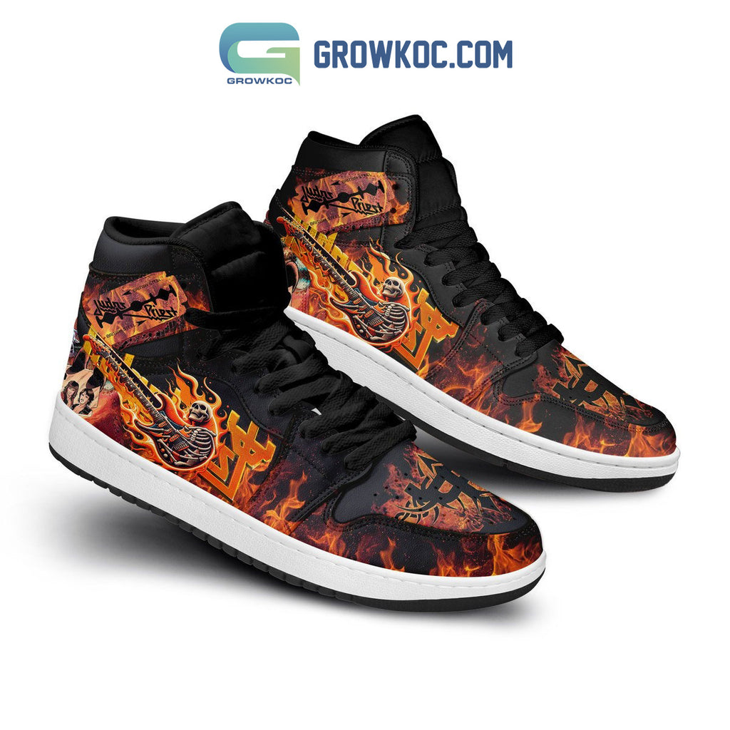 Judas Priest In Flame Air Jordan 1 Shoes