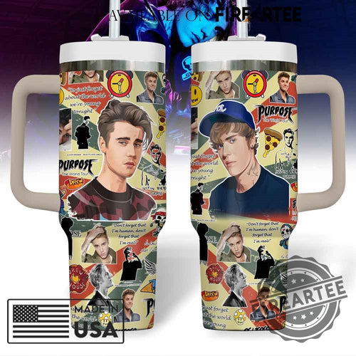 Justin Bieber Purpose World Tour Custom Tumbler Personalized Fan Gift